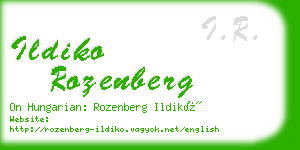 ildiko rozenberg business card